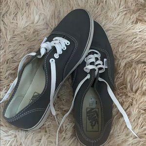 Gray low rise vans